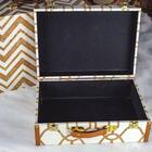 Kit 2 Baús De Madeira Decorativas Douradas | Formosinha